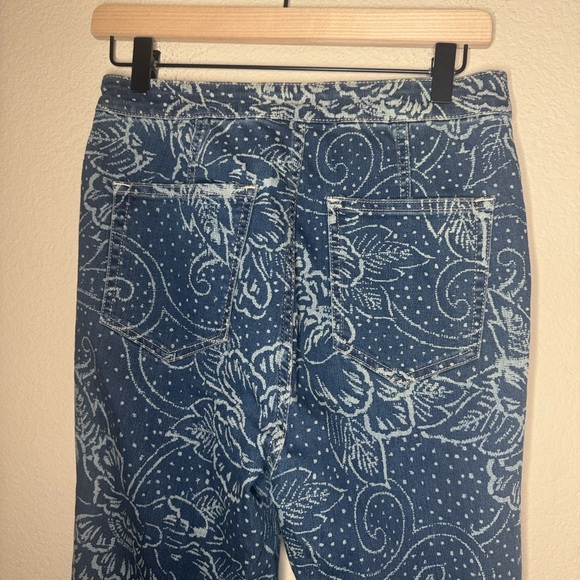 We The Free Free‎ People Youthquake Floral Printed Cropped Flare Jeans Size 29 - Picture 6 of 8